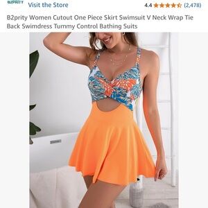 Women One Piece Swimdress tummy Control Bathing Suits